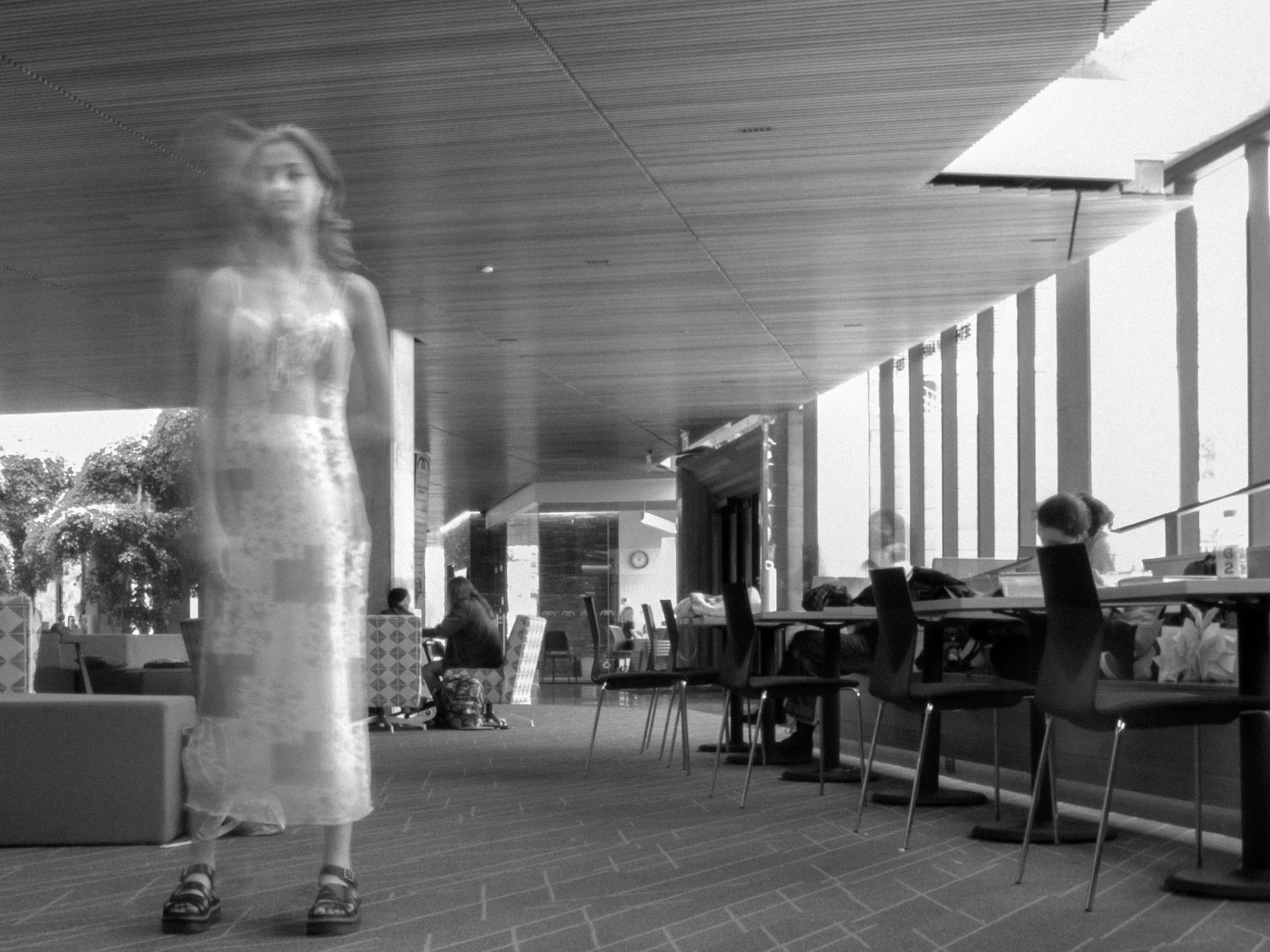 Long exposure of a girl